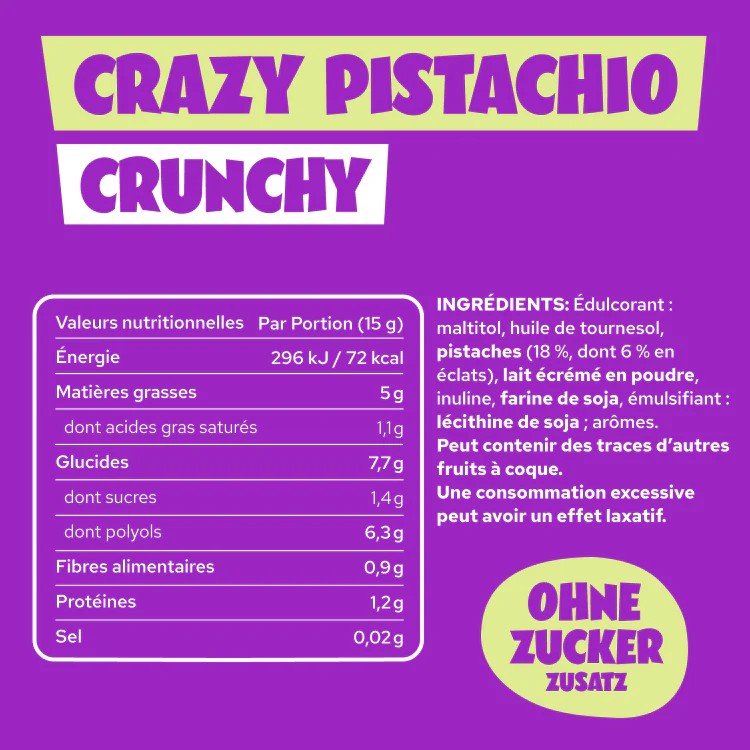 Crazy Pistachio Crunchy 200g - Image 11
