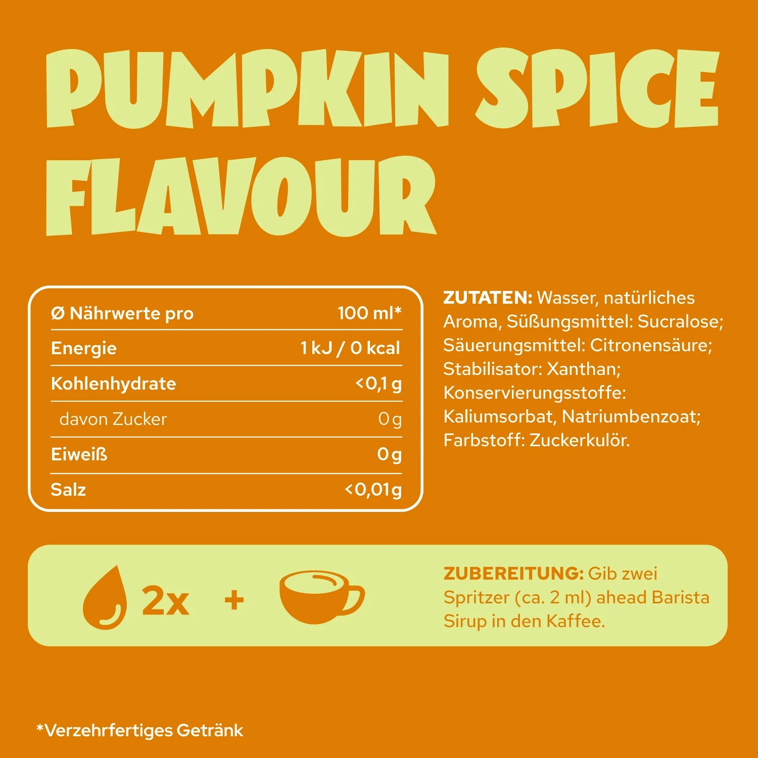 Gratis Pumpkin Spice Flavour Zero Sugar Sirup - Image 5