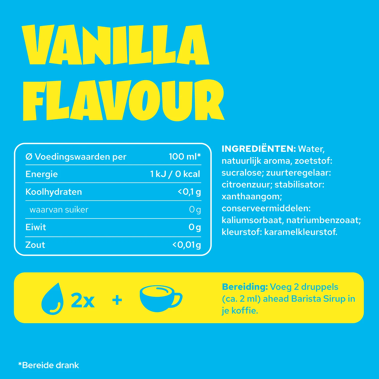 Gratis Vanilla Flavour Zero Sugar Sirup - Image 10